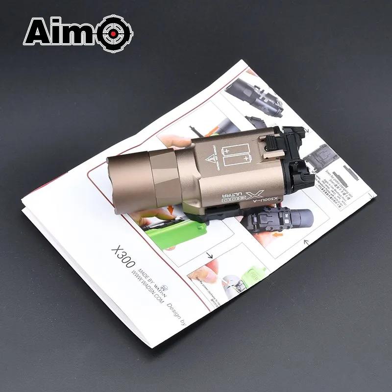 Lampe torche de chasse 600 Lumens X300U X300, lumière LED blanche pour pistolet, compatible avec rai