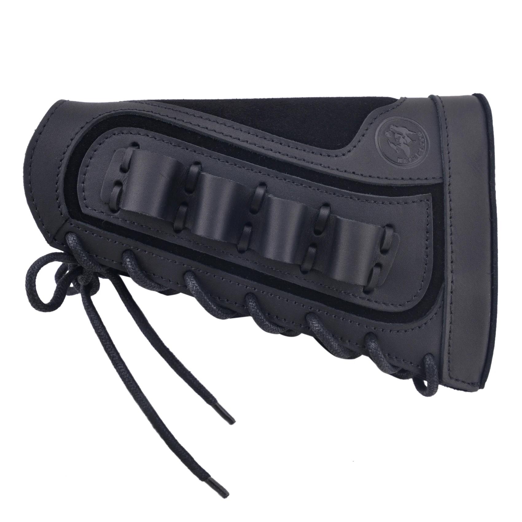 Coussin de repose-joue en cuir pour fusil de chasse, calibre 12, pour chasseur gauche ou chasseur dr
