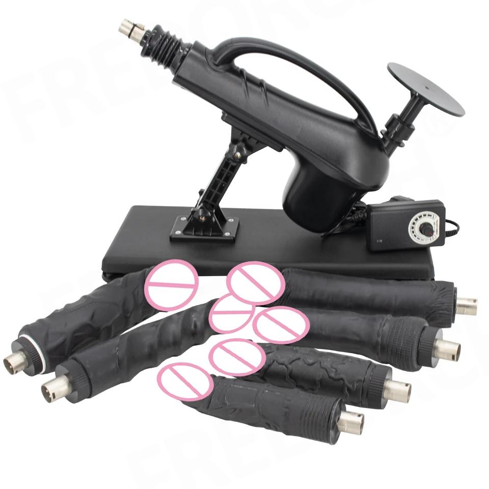 Fredoch Mini Machine sexuelle automatique avec accessoires de gode noir pour hommes et femmes jouets