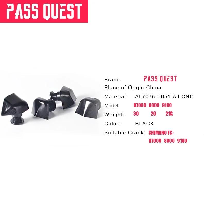 Pass Quest – boulons de plateau en alliage 7075, vis de pédalier, écrous pour UT R7000 R7100 R8000 R