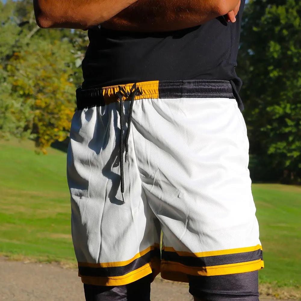 Short de gymnastique 2 en 1 homme - Maille respirante séchage rapide pour fitness et jogging été