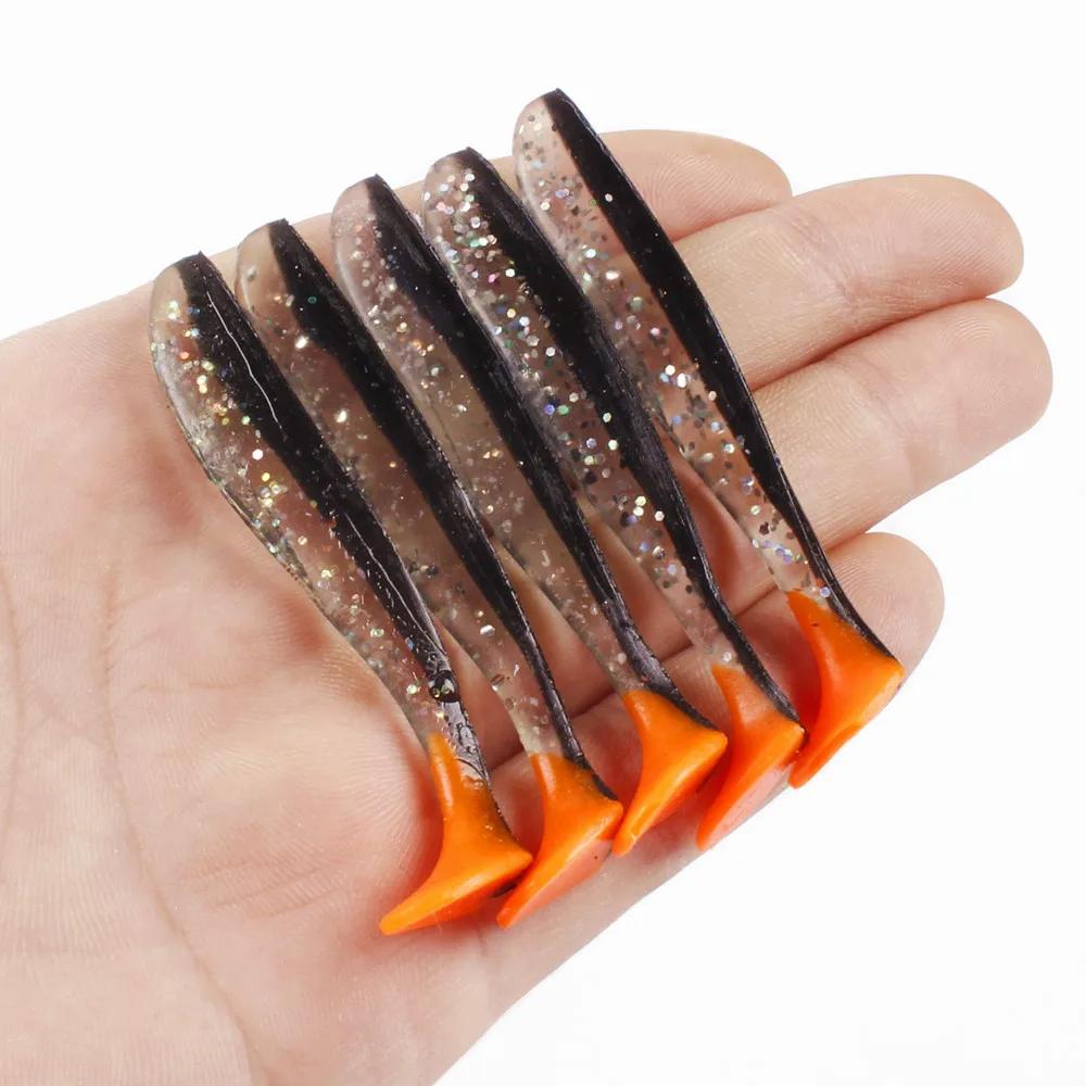 Leurres souples en silicone avec queue en T, appât Élde type poisson nageur idéal pour la pêche à la