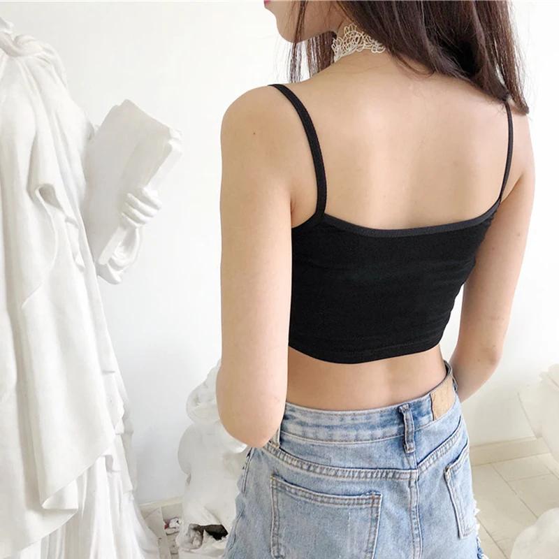 Drôle femme chaude lettres imprimer nouveau Sexy haut court été femmes Sexy élastique coton Camis sa