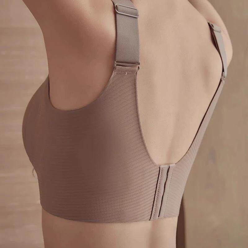 Soutien-gorge de sport réglable sans couture pour femmes, Anti-affaissement, Support latéral, entraî