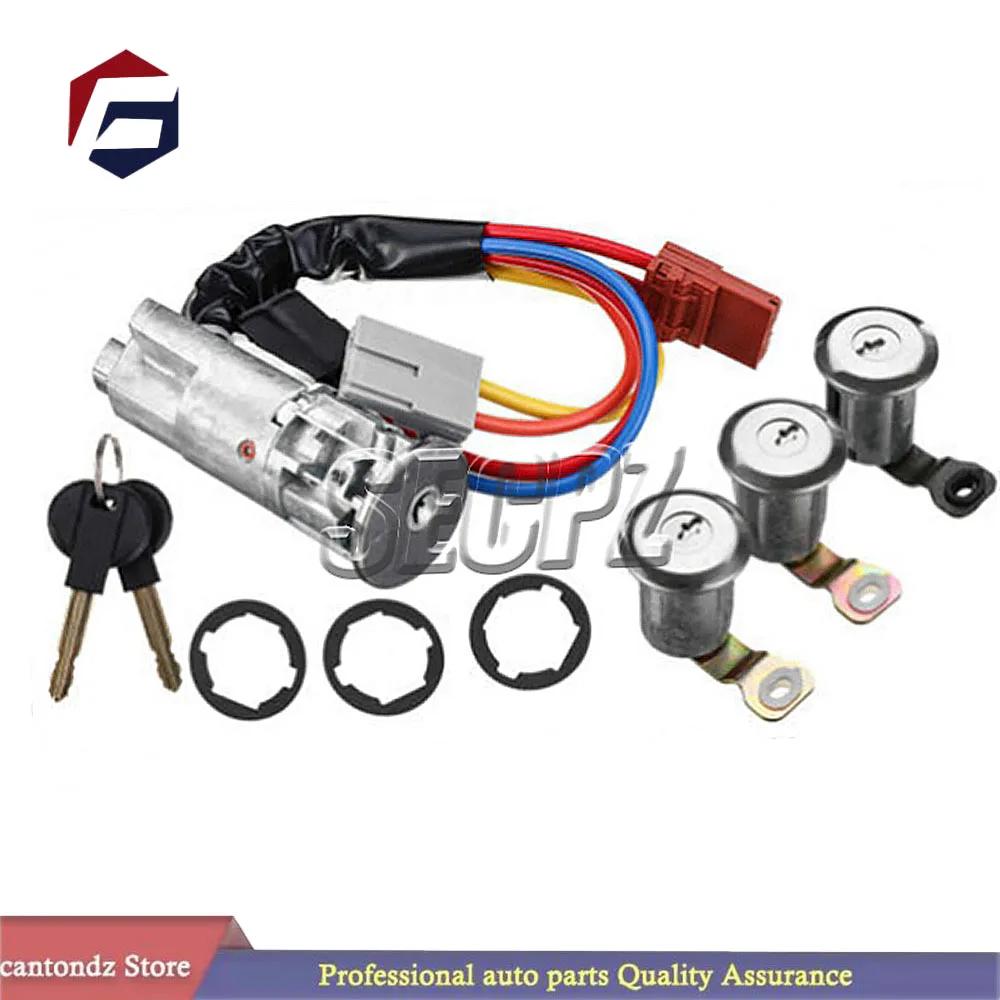 Jeu de Cylindres de Serrure de Porte avec 2 Clés pour KIT Partner, Cristaux en Berlingo 96-07 Xsara 