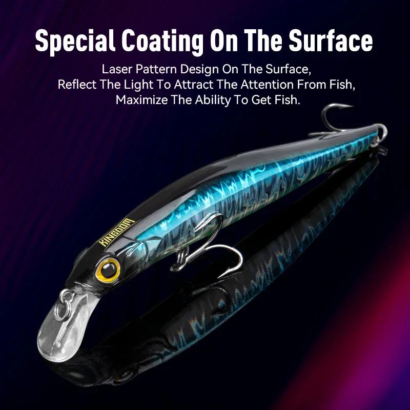 Kingdom Kingart coulant méné leurres de pêche 6g 9g 14g 18.6g Jerkbaits ​ ​ Wobblers d'action réalis