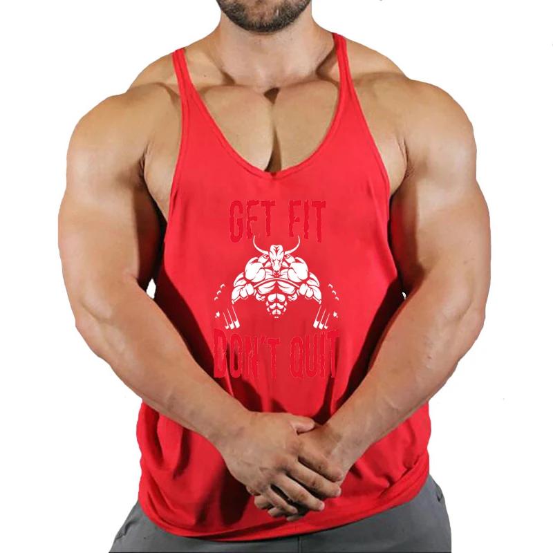 Marque gilet Muscle mode gymnase hommes dos débardeur sans manches Stringer vêtements musculation Si