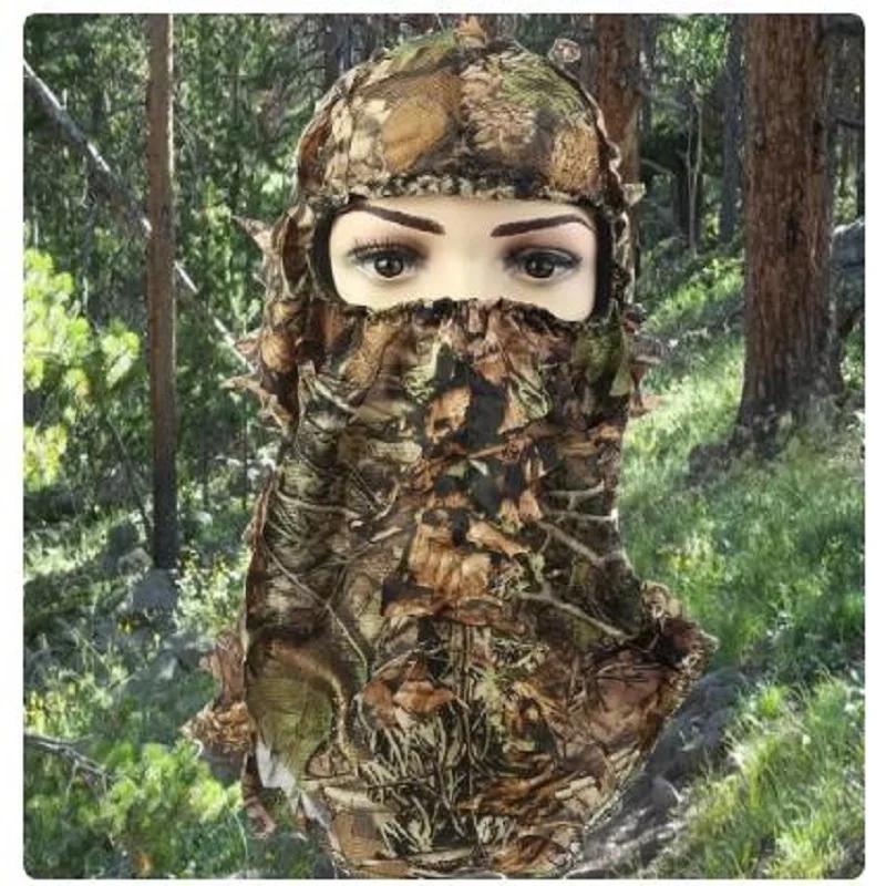Ghillie Camouflage feuille chapeau 3D masque complet chapeaux turquie Camouflage chasseur accessoire