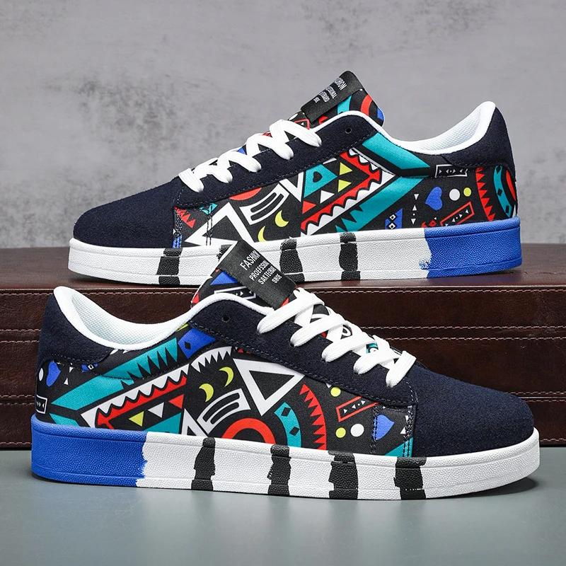 Chaussures à fond plat pour hommes, baskets d'extérieur colorées, confortables et coordonnantes, cha