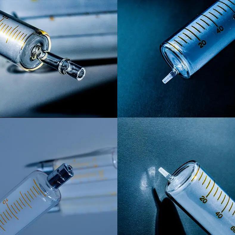 Seringue en verre à tête verrouillable Luer, 1ml, 2ml, 2.5ml, 5ml, 10ml, 20ml, 30ml, 50ml, 100ml, se