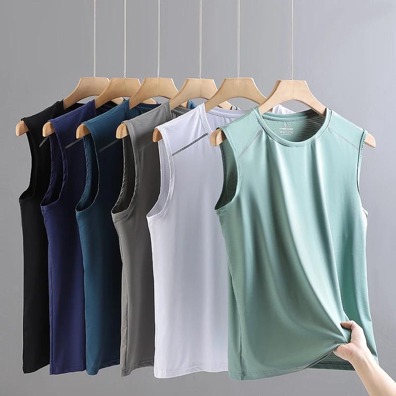 T-shirt d'été Ice inj pour homme, haut doux et confortable, respirant et absorbant la transpiration,