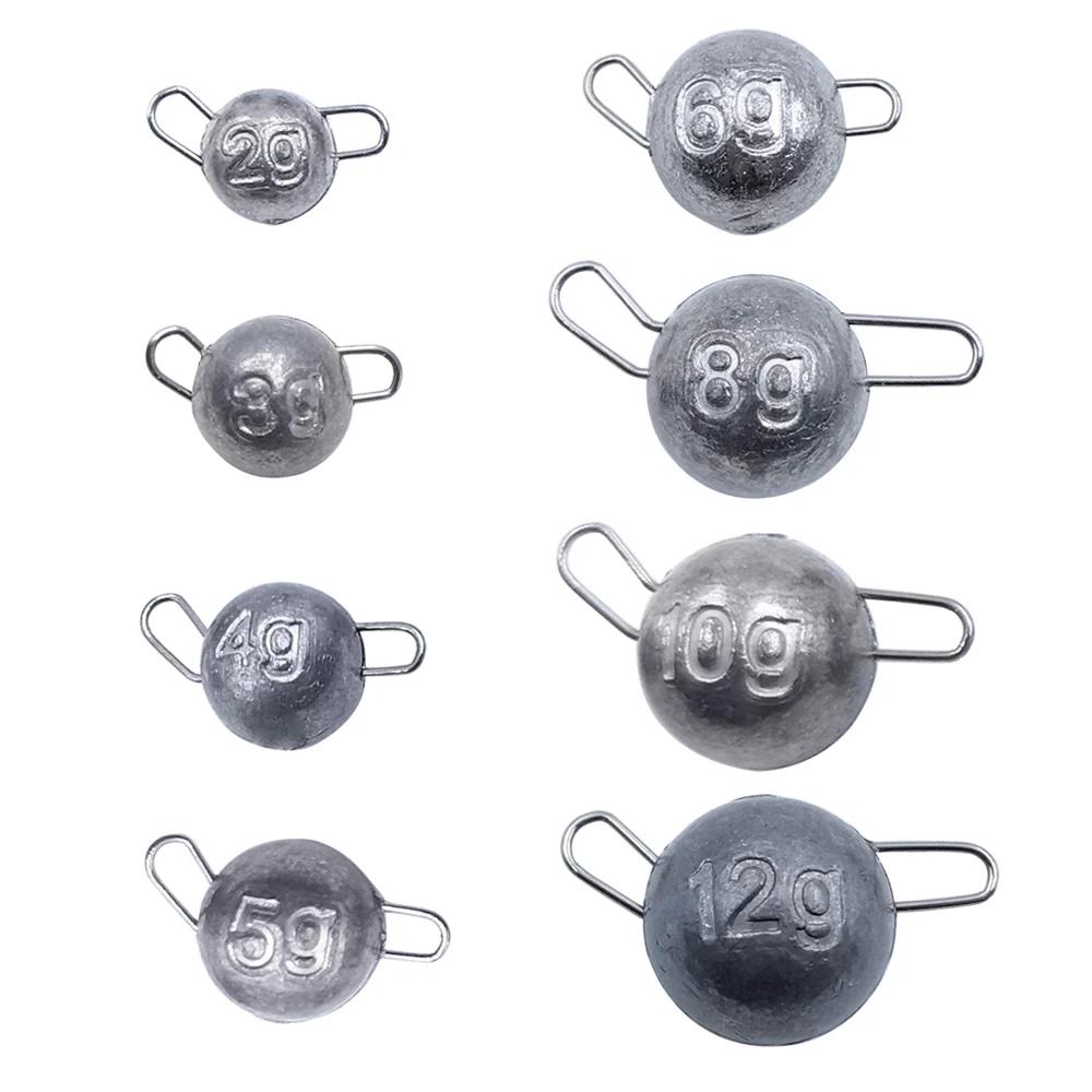 Kit de plombs de pêche Cannonball Cheburashka, 2g, 3g, 4g, 5g, 6g, 8g, 10g, 12g