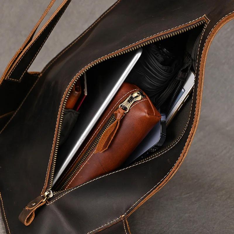 Luufan – sac à dos antivol en cuir véritable pour homme et femme, sac de jour pour téléphone Ipad, p