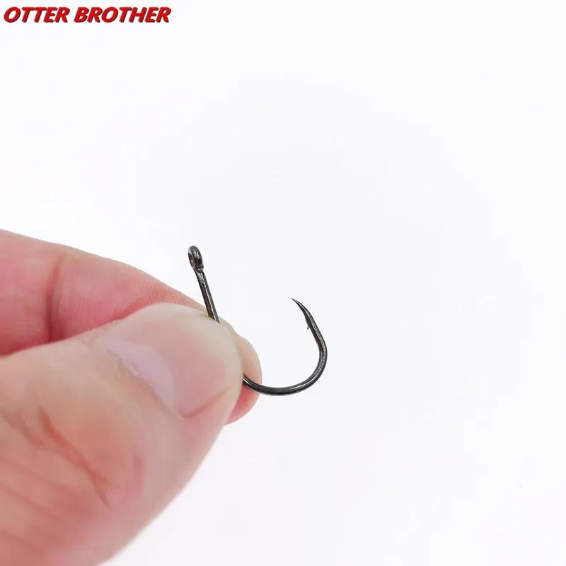 Hameçon de pêche en acier au carbone, lot de 30 pièces, taille 3-12 #