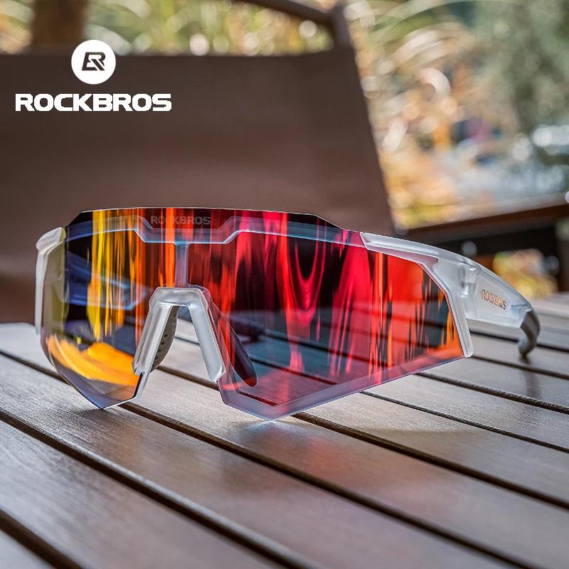 ROCKBROS – lunettes de soleil photochromiques pour hommes et femmes, polarisées, réglables, Support 