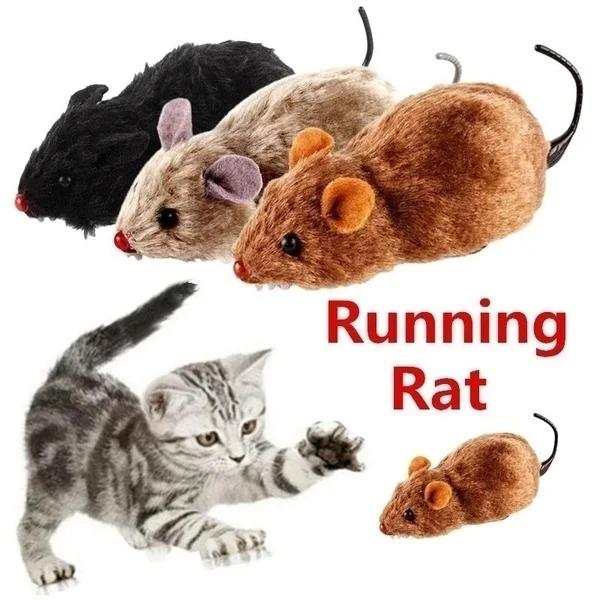 1 pièces drôle réaliste en peluche souris course Rat jouet pour chats chiens animaux enfants couleur