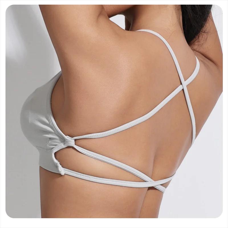 Combinaison de levage de hanche pêche, soutien-gorge de sport croisé dans le dos, antichoc, short à 
