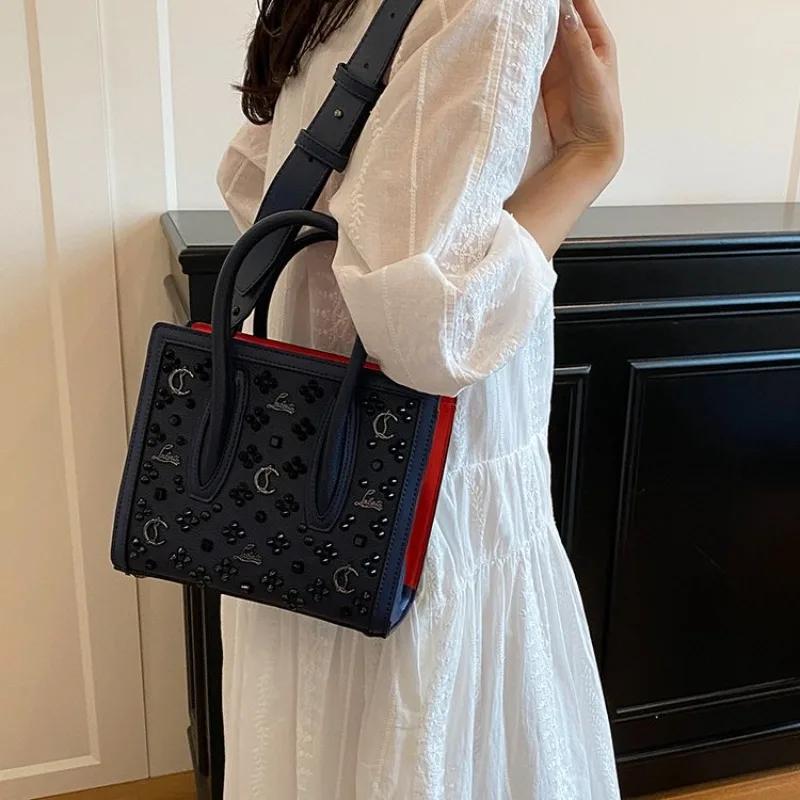 Sac fourre-tout tendance ajouré, grande capacité, sac à bandoulière polyvalent pour le quotidien et 