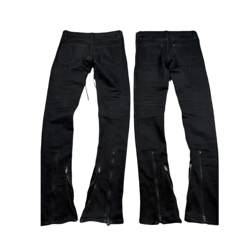 HKSH Nouvelle Collection Printemps-Automne Jean Homme Style Darkwear avec Cordon de Serrage, Sangle 