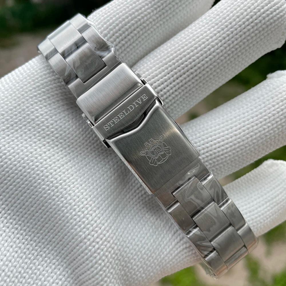 Montre de plongée pour homme SD1970 Steeldive, cadran Sunray, bracelet à fermoir fraisé, boîtier de 