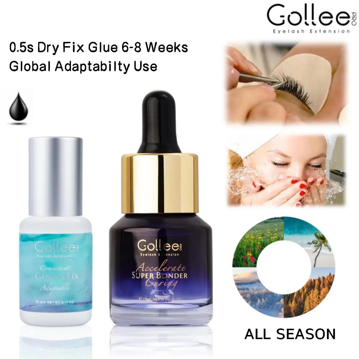 Gollee 0.5s sec global adaptabilité utiliser colle d'extension de cils étanche 6-8 semaines longue r