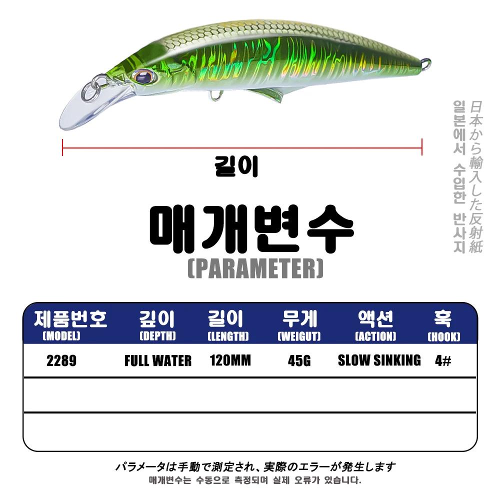 Nouveau Leurre de pêche méné coulant 45g 120mm appâts de basse bar brochet Isca accessoires de Pesca
