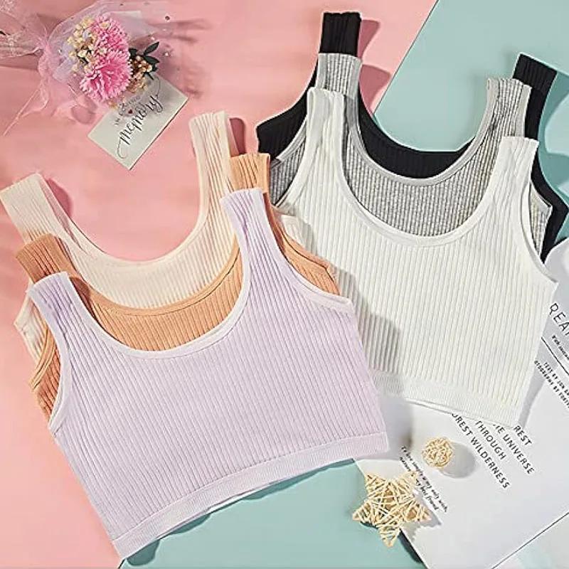 4 pièces/lot soutien-gorge de sport pour adolescentes enfants haut Camisole sous-vêtements jeune pub