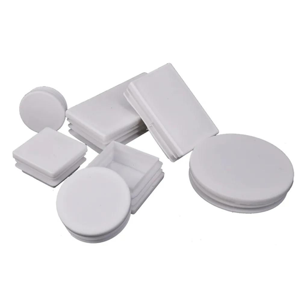Embout obturateur carré en plastique blanc pour pied de chaise, insert rectangulaire, bouchons de tu