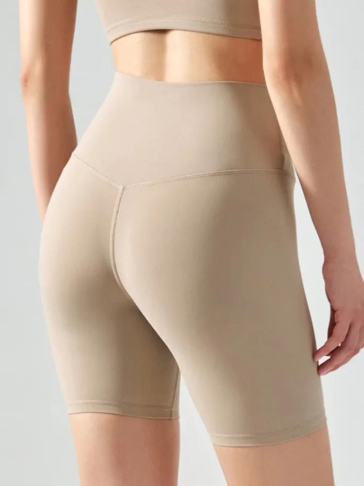 Short de yoga femme été taille haute - Fitness moulant respirant séchage rapide pour cyclisme et gym
