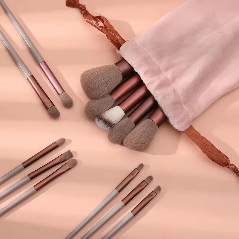 13/15 pièces ensemble de pinceaux de maquillage ombre à paupières fond de teint femmes brosse cosmét