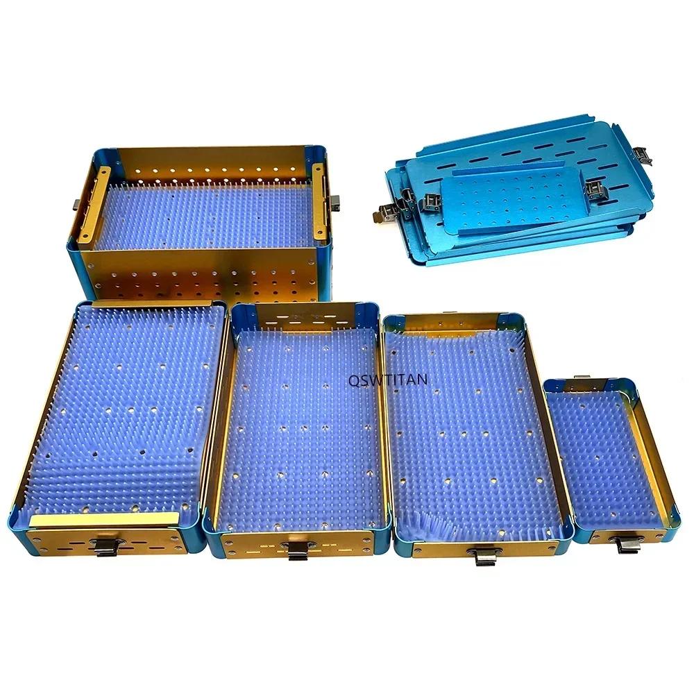 Étui de stérilisation en aluminium pour outils d'instruments chirurgicaux dentaires opthalmiques, bo