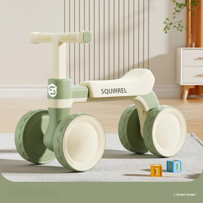 Trotteur à 4 roues pour bébé, vélo d'équilibre, sans pédale, premier jouet d'extérieur pour tout-pet