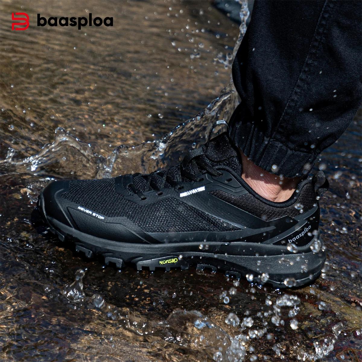 Baskets Baasploa légères respirantes pour hommes - Chaussures randonnée décontractée mode extérieure