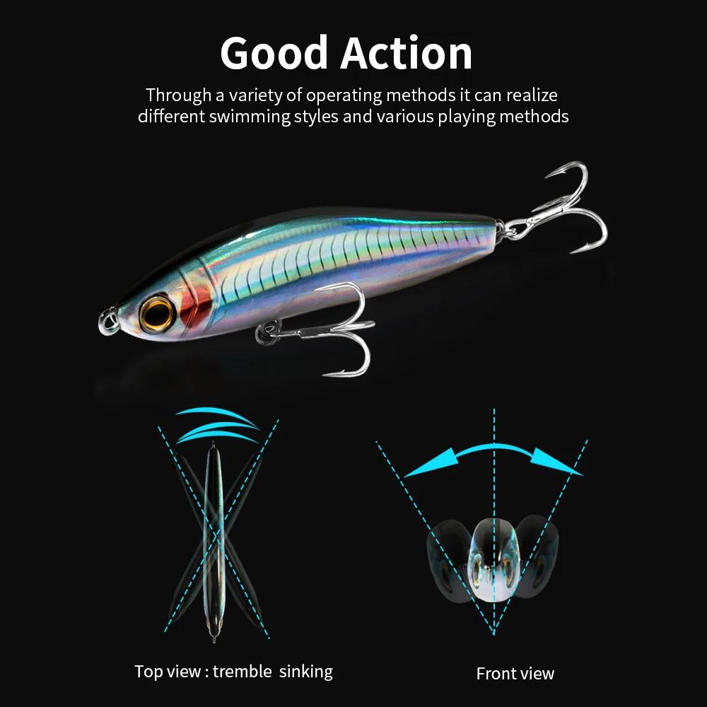 Crayon coulant 12g 24g leurre de pêche système de poids appât en Silicone triple crochet Swimbait Wo