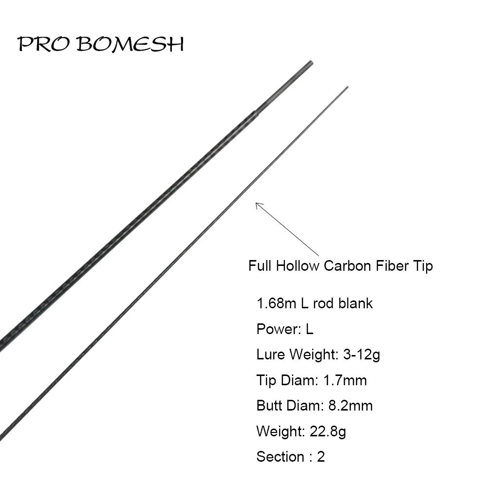 Pro Bomesh 1 ensemble 1.68m UL L 2 sections emballage des rayons X tige de voyage en Fiber de carbon