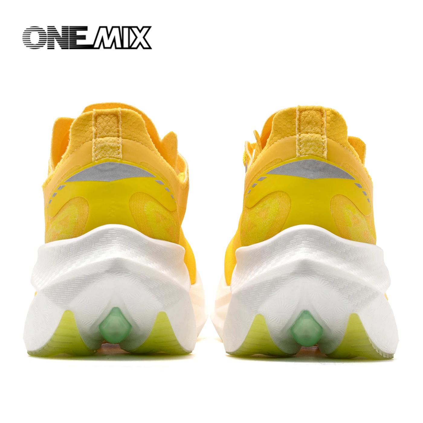 ONEMIX Nouvelles chaussures de course professionnelles Marathon à plaque de carbone intégrale avec s