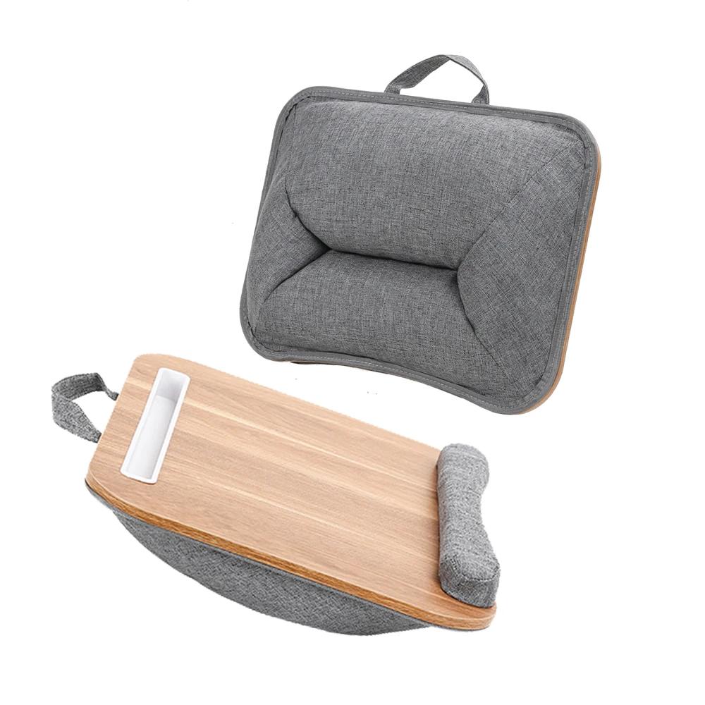 MUMUCC Table d'ordinateur portable paresseuse avec coussins et fentes, mini table d'oreiller multifo