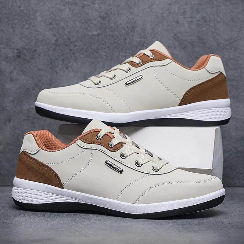 Chaussures de marche imperméables quatre saisons pour hommes, chaussures de sport décontractées en c