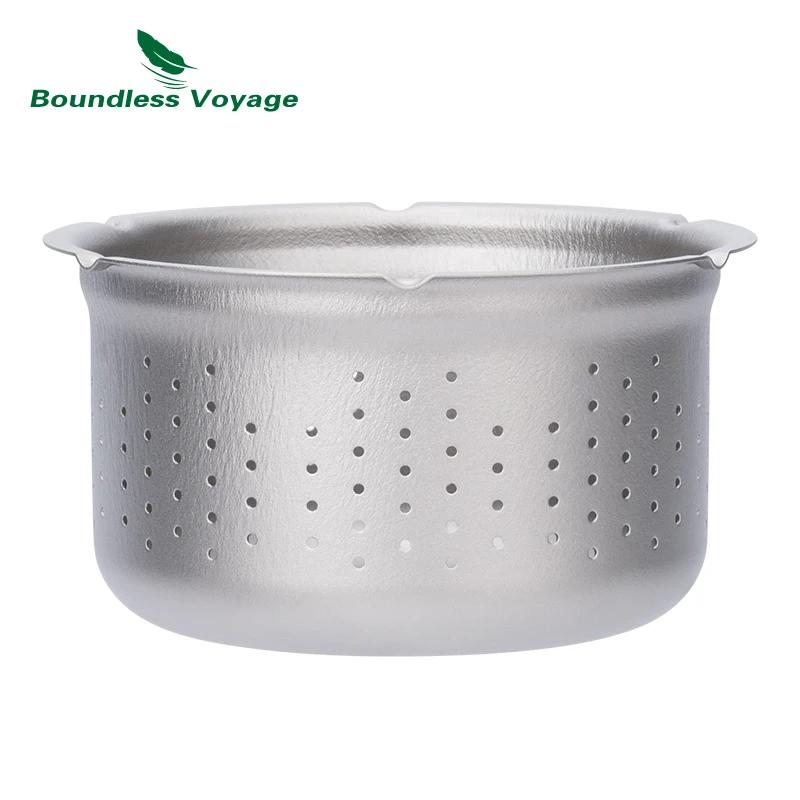 Boundless Voyage-Tasse à café à double paroi, théière en titane avec couvercle et filtre, théière ul