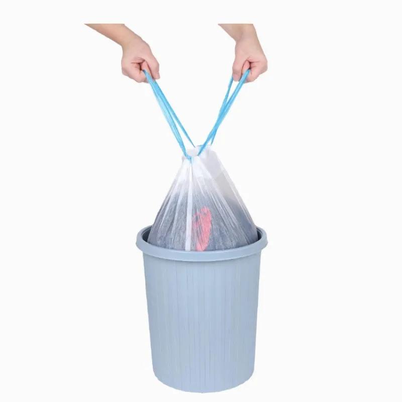 Sacs poubelles parfumés à cordon 45x50cm – Grands sacs poubelles parfumés épais avec poignées, 4 par