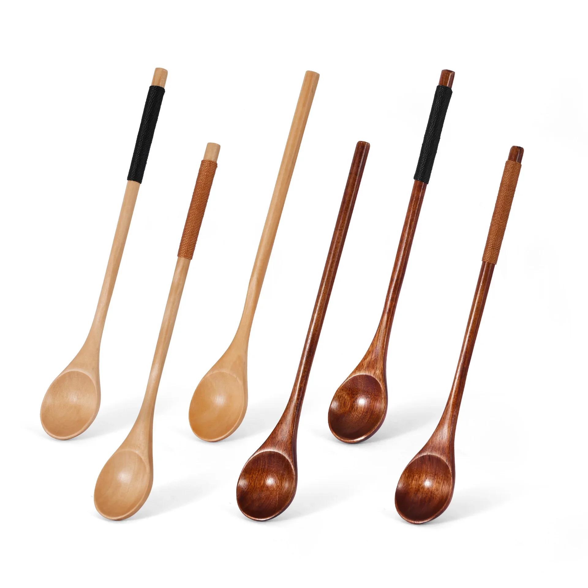 Cuillère à thé en bois cuillères à café longues petit ensemble de cuillères à café cuillère à Desser