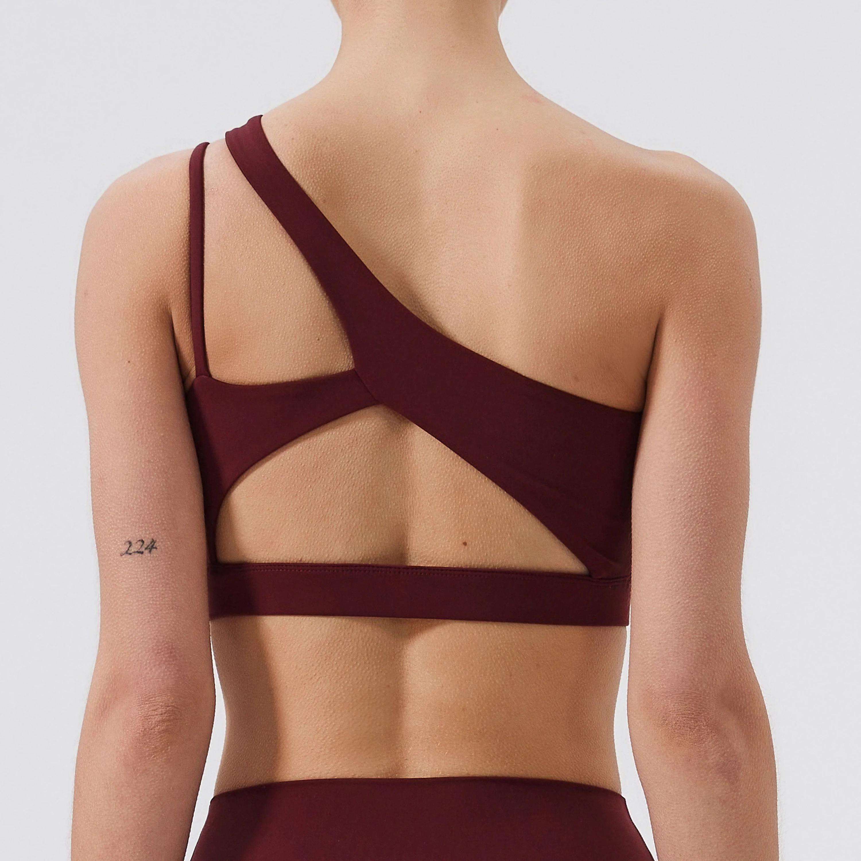 Soutien-gorge sport femme push-up épaule sexy yoga gym course antichoc respirant