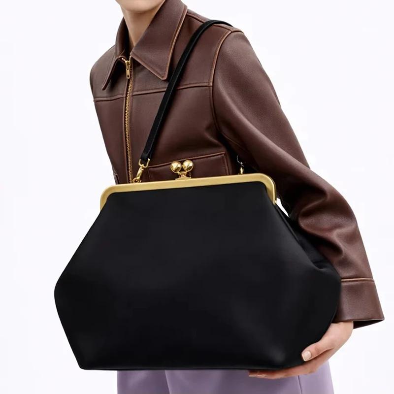 Sac à main élégant et polyvalent à clipser, sac de soirée de grande capacité pour femmes, sac à main