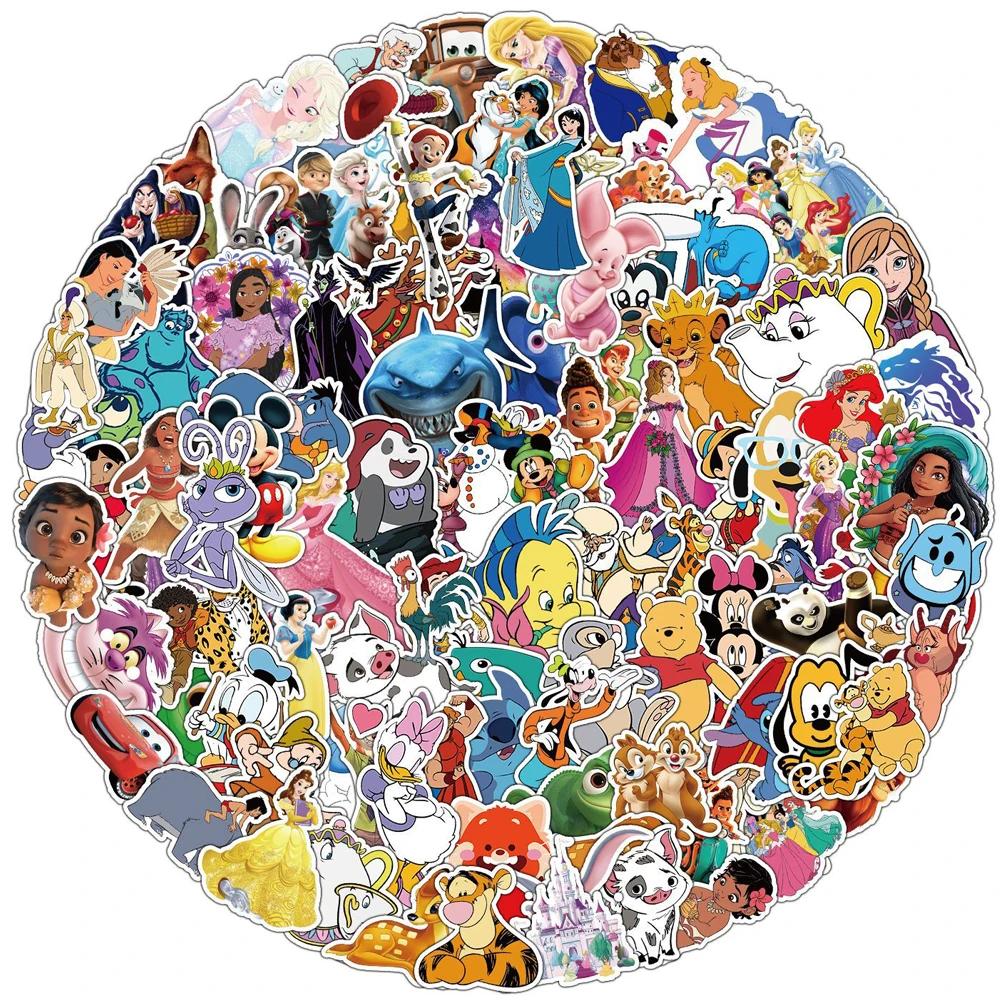 10/30/50/100 PIÈCES Disney Mélange Dessin Animé Mignon Mickey Mouse Point Autocollants Esthétique Or
