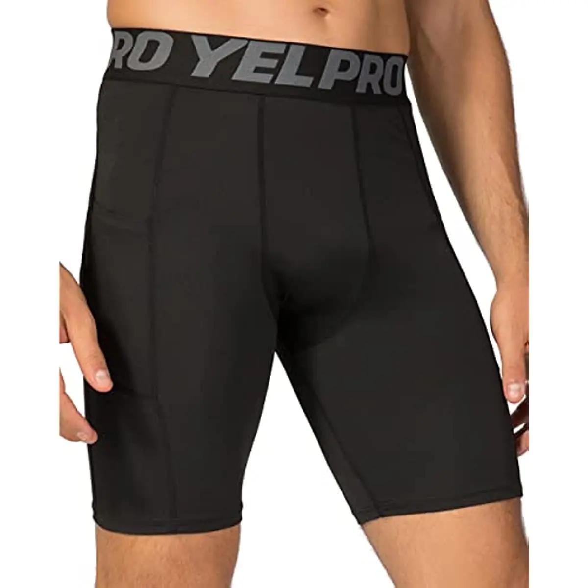 Short de Compression pour hommes, pantalon de sport à séchage rapide, Fitness, course à pied, entraî