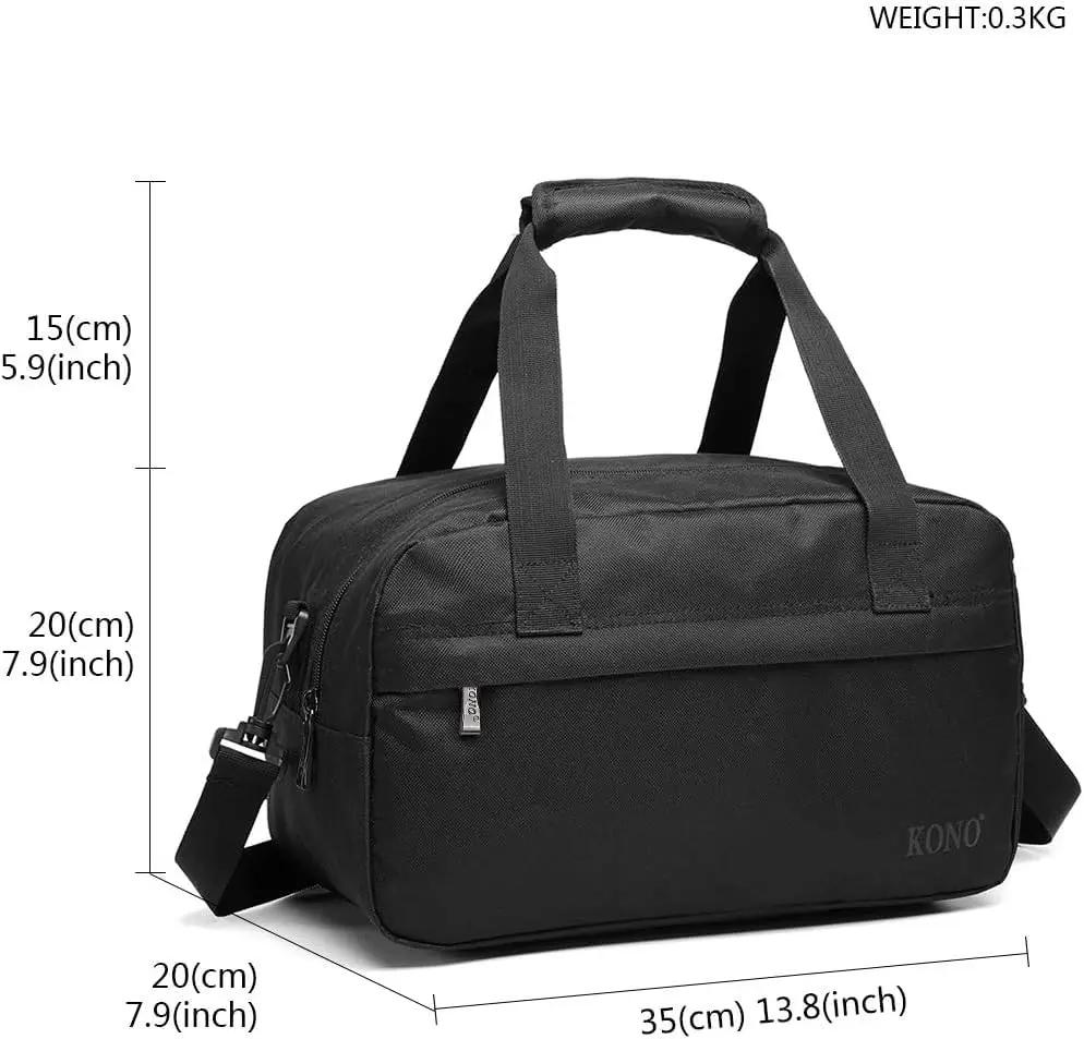 KONO Étui léger en tissu à 2 vitesses avec sac à main, chariot de cabine pour Lufthansa, Eurowings, 