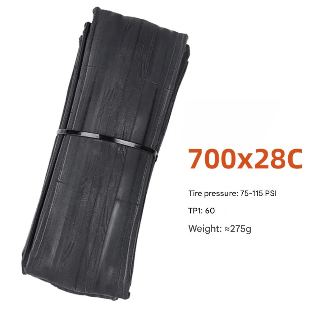 Pneu pliable pour vélo de route 700x28C, 75-115PSI, 60 FOR Tpi, composé de silice, pièces de rechang