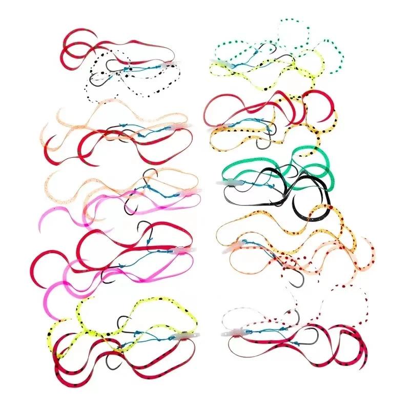 50pcs jupe en Silicone crochet d'assistance crochet de gabarits crochet de pêche en mer tête de gaba