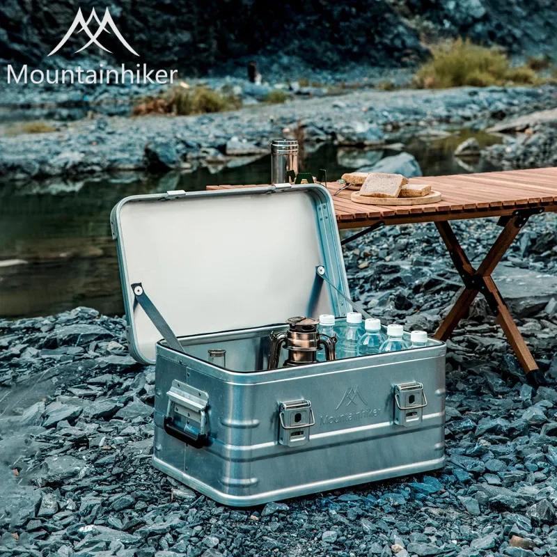 Boîte de rangement extérieure Mountainhiker 20-96L, boîte de rangement pour le camping, le pique-niq