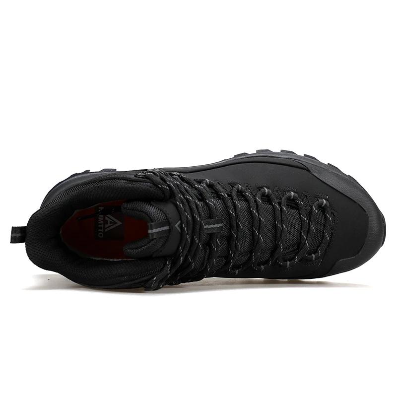 HUMTTO-Chaussures de randonnée respirantes en cuir véritable pour homme, baskets de sécurité, de tre